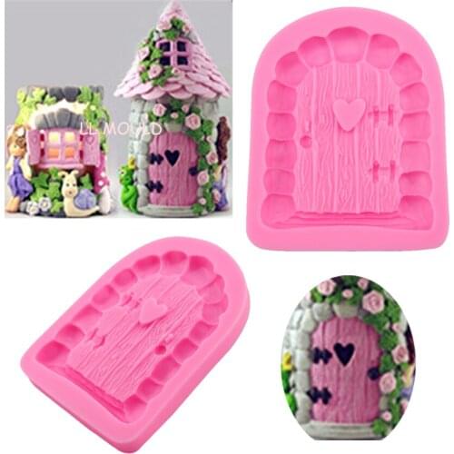 Door love formas de silicone fondant silicone mold for cake decorating tools kitchen Baking accessories F0632