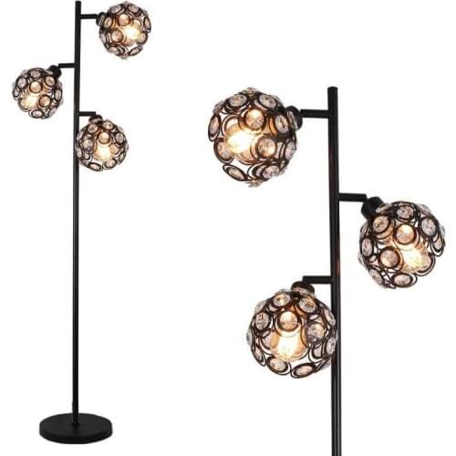 Modern led iron steel floor lamp stained glass floor lamp rattan floor lamp lampara de pie