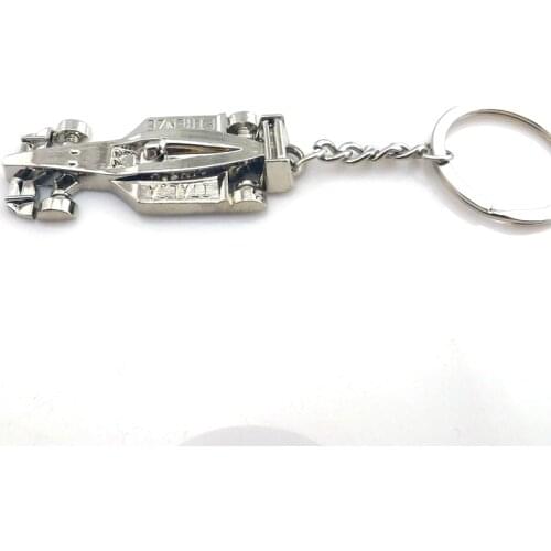 High Quality Formula One Car Model Keyrings Alloy F1 Sports Keychains With Italian Logo 20pcs/lot