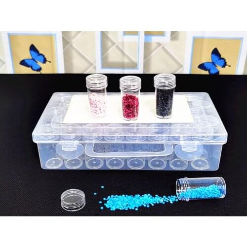 Diamond Painting Storage Box with 40/80/120/160 Grids Portable Bead Storage Container 5d Diamond Embroidery Accessories Tools