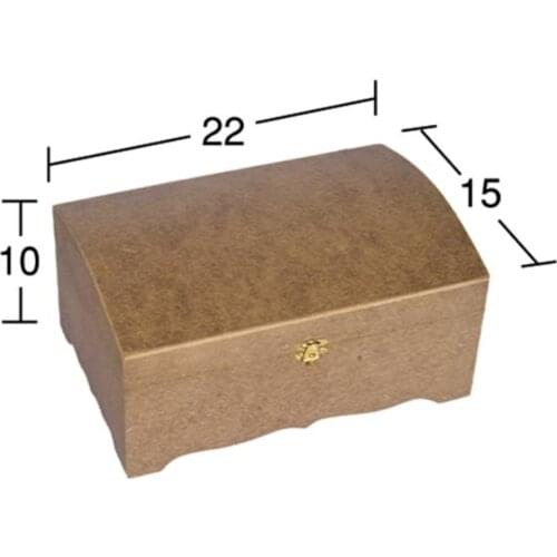 SA418 Bombe Crate, Can Be Painted Mdf Raw Wood Box