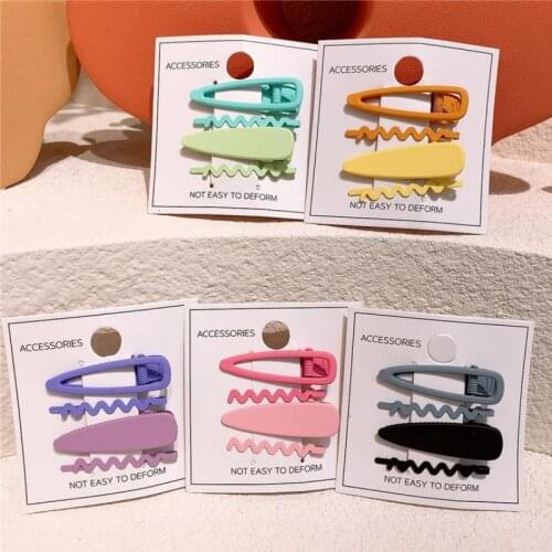 4 Piece Hair Pins Baby Girls Hair Accessories Set Candy Color Hair Clips Kids Children Party Show Hair Stying Tools Barrettes