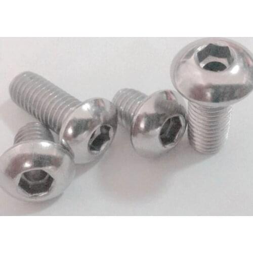 2pcs M4 M5 stainless steel Allen round head hollow screw hex socket pan threading lamps bolt 2/2.5mm aperture 6mm-16mm long