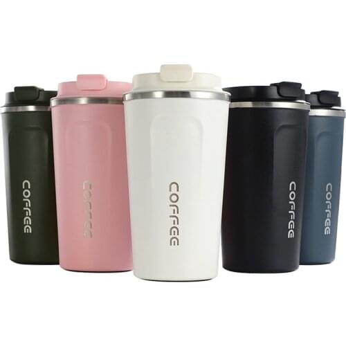 380ml/510ml Stainless Steel Coffee Thermos Mug Travel Portable Mug Coffee Milk Thermos Cup Vacuum Flask Home Water Cup for Gift