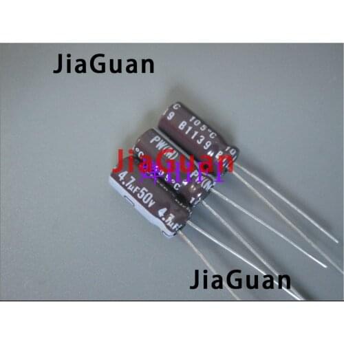 50PCS NEW NICHICON PW 50V4.7UF 5X11MM electrolytic capacitor 50V 4.7UF High frequency long life pw 4.7uF/50V
