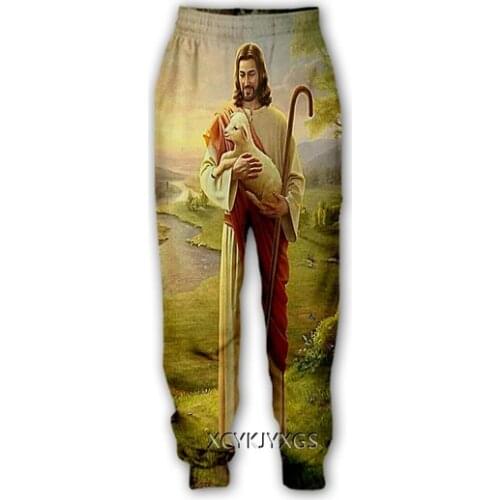 New Unisex God Religion Christ Jesus 3D Print Causal Clothing Fashion Men Women Hip Hop Pants Plus Size S-7XL Trouser Jogger