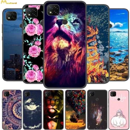 For Redmi 9C NFC Case Lion Silicone Soft Phone Cover for Xiaomi Redmi 9C Case Slim Black TPU Coque Redmi9C 9 C NFC Funda Bumper