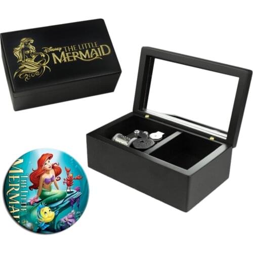Handmade Wooden The Little Mermaid Music Box Birthday Gift For Christmas Birthday Valentines day special gifts for childrens