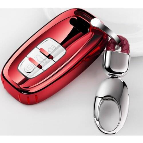 For Audi A1 A3 A4 A5 A6 A7 A8 Quattro Q3 Q5 Q7 2009 2010 2011 2012 2013 2014 2015 TPU soft rubber shell of car key Remote key