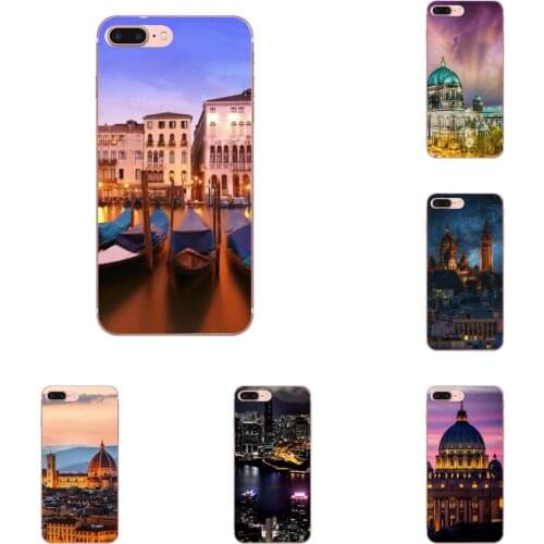 Italian City Buildings At Night Florence Colorful For Xiaomi Mi3 Mi4 Mi4C Mi4i Mi5 Mi 5S 5X 6 6X A1 Max Mix 2 Note 3 4