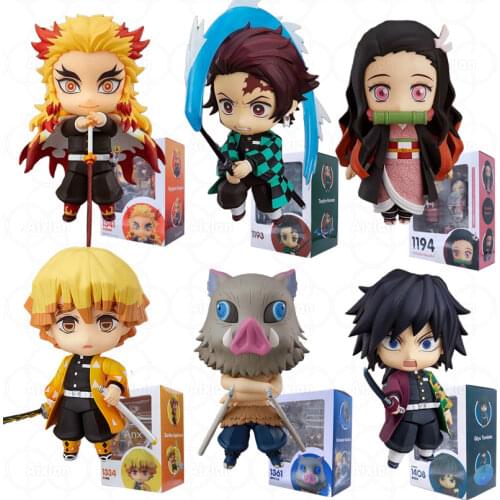 10 cm Q.ver Kimetsu no Yaiba Kamado Nezuko Tanjirou PVC Action Figure 2 Face 1194 Nezuko Anime Demon Slayer Figurine Toys