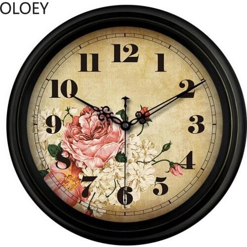 European Vintage Wall Clock Metal Silent Antique Living Room Hanging Table Clocks Wall Home Decor Best Selling 2019 Products