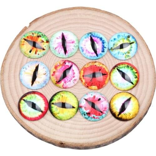 Onwear mix dragon eye photo round glass cabochon 25mm 20mm 18mm 14mm 12mm 10mm diy jewelry making accessories