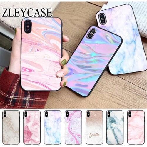 Candy Color Marble TPU Soft black Phone Cover For iphone x xs xr xsmax 11 12pro max 5s SE 2020 6splus 7 8plus 12mini Cases
