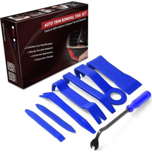 MICTUNING 8Pcs Set Bule Car Repair Tool Kit Hard Plastic Auto Car Radio Media Clip Panel Trim Dashboard Removal Opening Tool