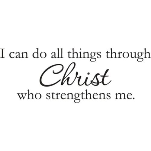 Wall Sticker I Can Do All Things Letters Words Removable Decals Murals Home Room Decor Vinyl