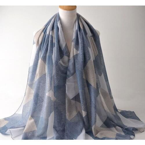 2018 New Geometry Print Scarves Shawls Women Block Foulard Wrap Scarf Hijab Muffler 6 Color Wholesale 10pcs/lot Free Shipping