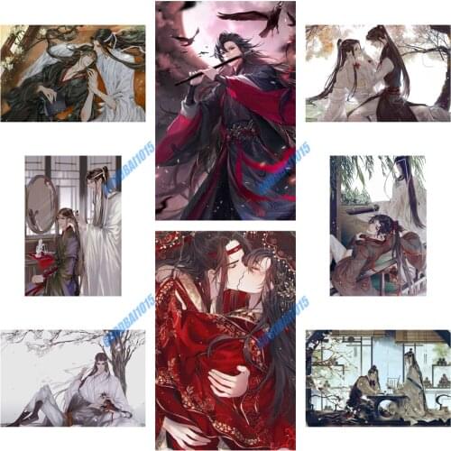 Full Square Round 5D Diamond Embroidery DIY Diamond Painting Anime Mo Dao Zu Shi Mosaic Wangxian Home Decor Cross Stitch Kits