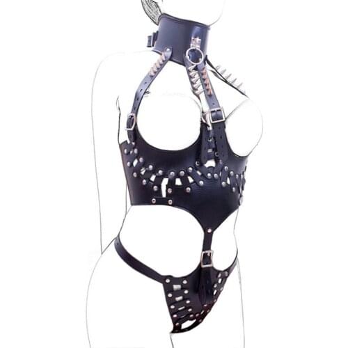 2020 New BDSM Bondage Leather Belt Harness Sex Toys For Women Adult Game Outfit Bra Leg Suspenders Straps Garter Erotic Set