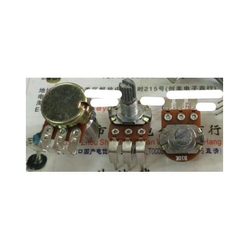 5pcs/lot 148-type single-foot potentiometer B10K with a mid-point handle with thread length 15MM flowers