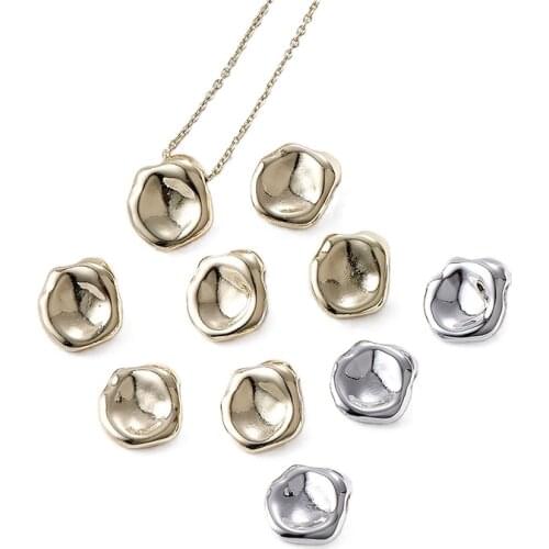 Color protection 14K Gold Plated genuine gold high grade pendant irregular lentils DIY hand made necklace bracelet accessories