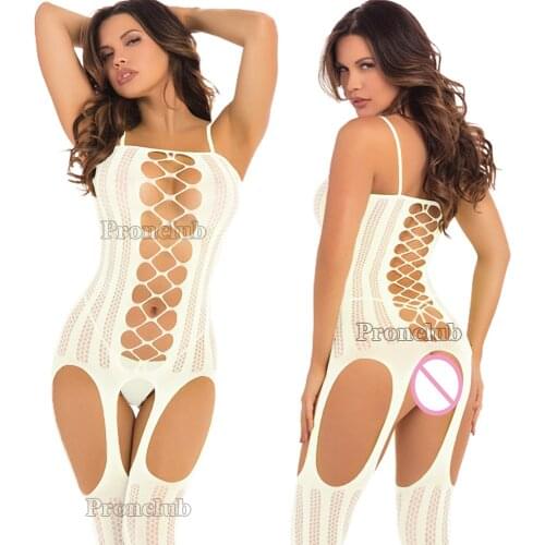 Sexy Bodystocking Body Lingerie Bodysuit Open Crotch Fetish Porno Baby Doll Sexi Women Crochless Teddy Sexy Erotic Underwear