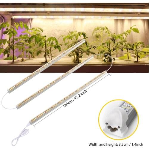 3Pcs Led Grow Light Full Spectrum Bar 60W Warm Light Tube For Aquarium Indoor Plants Flower Grow Tent Kit LED Growth Lamp