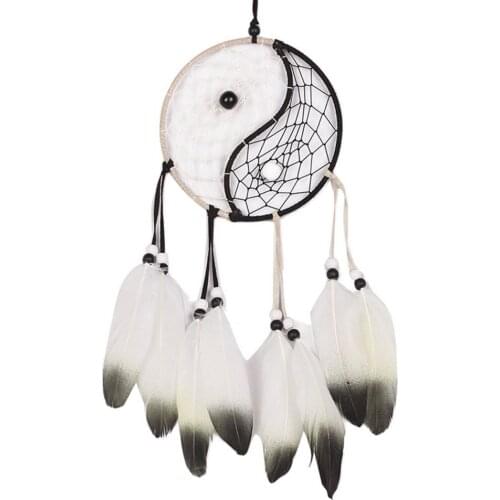 Home Decoration Dream Catcher Feathers HandWoven Ornaments Birthday Graduation Gift Wall Hanging Decor For Car Refined