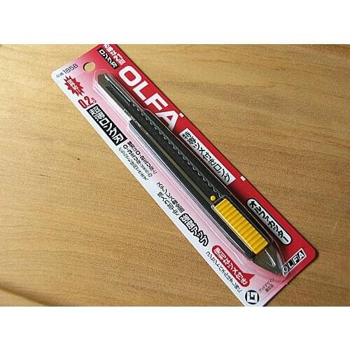 OLFA 9mm Ultra-sharp Long Black Blade Non-slip Grip Knife 185B