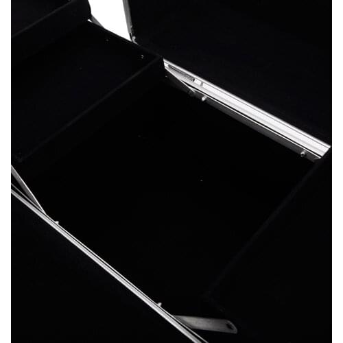 [US-W]Handy Stylish Three Stripes Aluminum Makeup Storage Box with Keys Silver