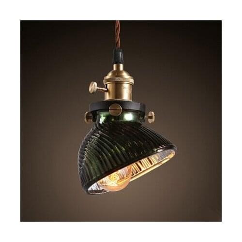 America Country Vintage Pendant Light With Glass Lampshade In Loft Industrial Pendant Lamp Handlamp Suspenison Luminaire