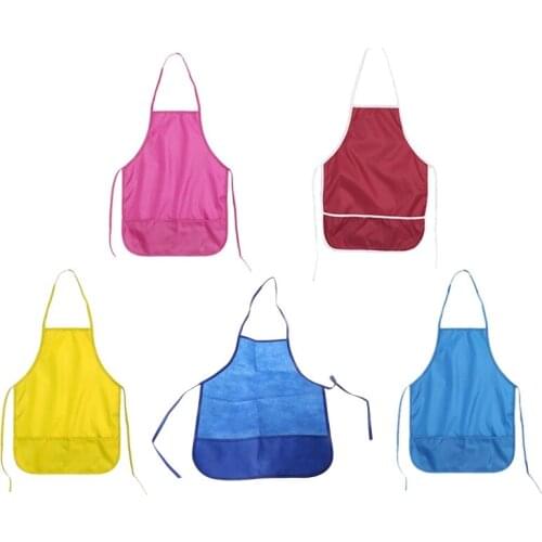 Waterproof Childrens Kids Apron Smock For Painting Drawing Art Kitchen Chefs