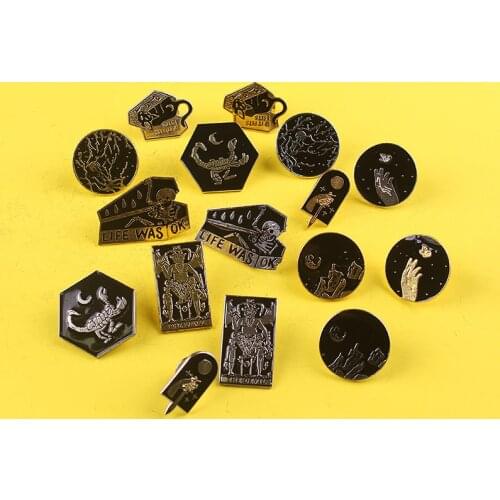 Gold and Silver Colour Series Clothes Lapel Pin Badges for Clothes Brooches Badges for Backpack Enamel Pins Badge Jewelry Gifts