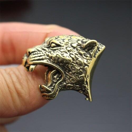 1PC Brass Leopard head Screw Decorative Buckle Leather Belt Bracelet Bag Wallet DIY Decorative Pendant Accessories EDC Tool