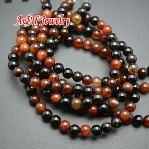 10pc/lot High Quality Red and Black Color 6mm Round Beads For Jewelry Making
