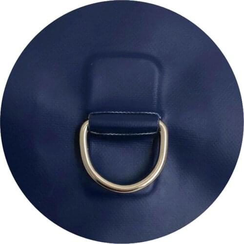 11cm 316 Stainless Steel D Pad/Patch for PVC Inflatable Boat Canoe Blue