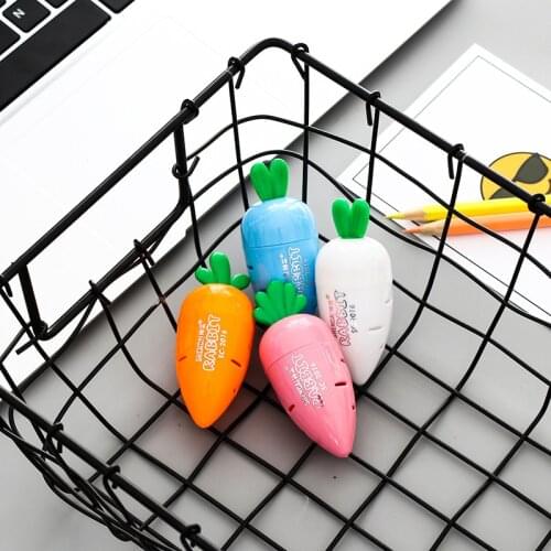 2018 Creative Cartoon Cute carrot Pencil Sharpener kawaii sharpener novelty stationery items for students gift
