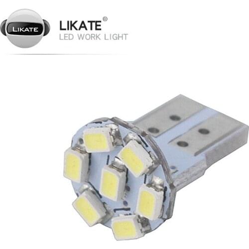 4x T10 5-7020 SMD LED White Lights led bulb DC 12V For Dome Festoon ,License Plate Lamp,Door,Trunk,Foot lamp Bulb