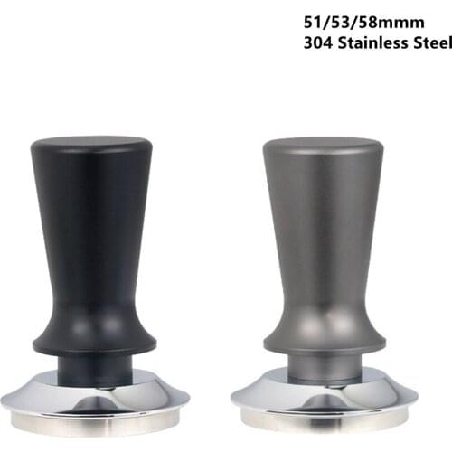 304 Stainless Steel 51/53/558mm Constant Pressure Calibrated Coffee Tamper Powder Hammer for Barista Coffee Accessories