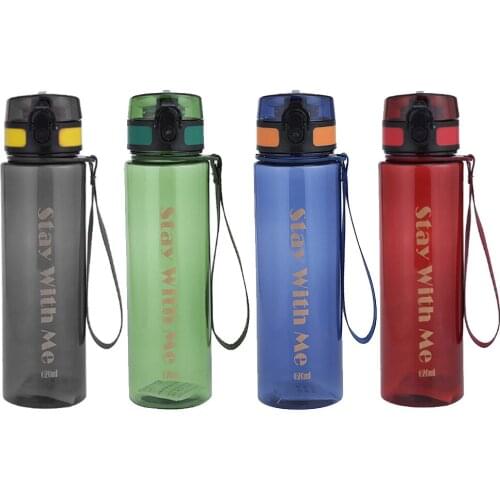 620ML Sports Water Bottle Protein Shaker Outdoor Travel Portable Leakproof Drinkware Plastic Bottle BPA Free Sports Cup