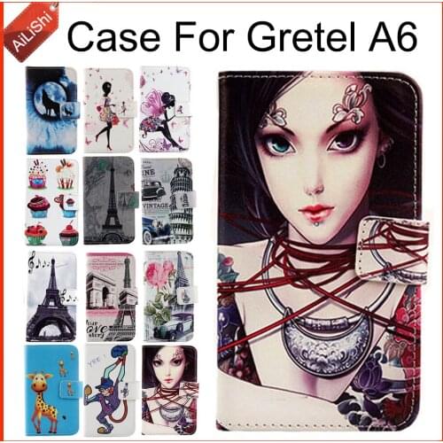 AiLiShi Hot!!! In Stock For Gretel A6 Case Fashion PU Leather Case Book Flip Exclusive 100% Special Phone Cover Skin+Tracking