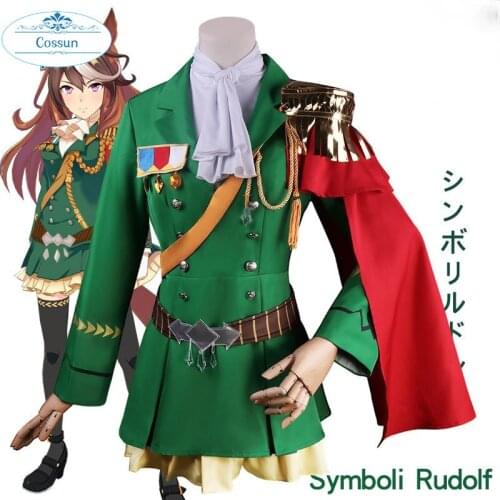 Anime! Umamusume:Pretty Derby Symboli Rudolf Leisen College Lovely School Uniform Cosplay Costume Halloween Party Outfit Women