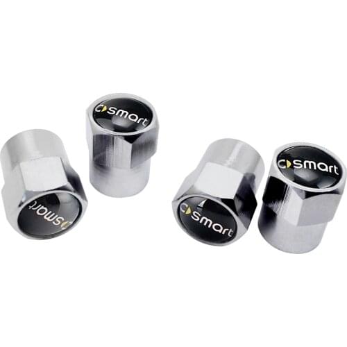 Car-Styling Wheel Tire Valves Caps Cover For Mercedes Benz Smart Logo Fortwo Forfour Forspeed Brabus For-Us Auto Accessories