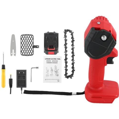 Mini Chainsaw Cordless 4 Inch Battery Power Chainsaw Portable One-Hand Handheld For Tree Trimming And Branch Wood Cutting