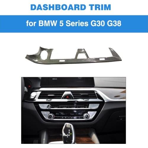 Carbon fiber Center Console Air Conditioning Outlet Trim Strip for BMW 5 Series G30 G31 G38 F90 M5 520i 530i 540i 2017 -19