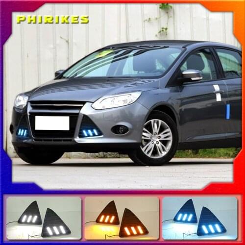 For Ford Focus 3 LED headlight for ford focus MK3 LED light 2012~2015 LED Daytime Running Lights DRL fog lights Cover headlights