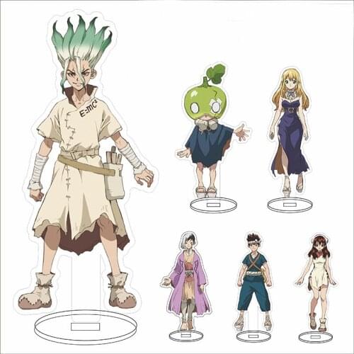 Dr.STONE Man Key Chain Acrylic Stand Women Key Ring Ishigami Senkuu Chain for Pants Pendant Kids Key Holder Jewelry Brelok