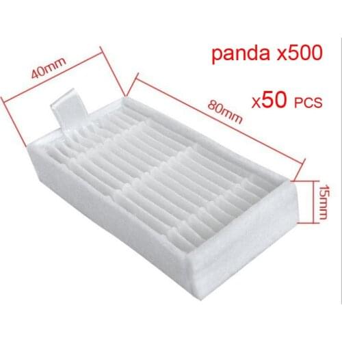 50 pcs panda x500 hepa filter for Panda X500 Ecovacs Dibea Deboo X500 X580 X600 KK8 ML009 MirrorS CR120 CEN540