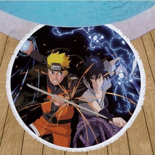 NARUTO Beach Mats Cartoon Anime Character Towel Unisex Beach Towel Bathroom Set Cleaning Yoga Mat Christmas Birthday Gift