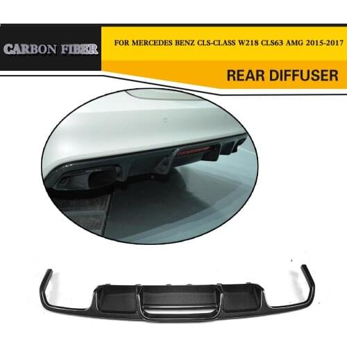 Carbon Fiber Auto Rear Bumper Diffuser Lip for Mercedes Benz CLS-Class W218 CLS63 AMG Sedan 4-Door 2015-2017